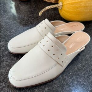 Clarks Women's Cream Studded Mules